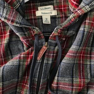LL Bean Plaid Hoodie - barely used!